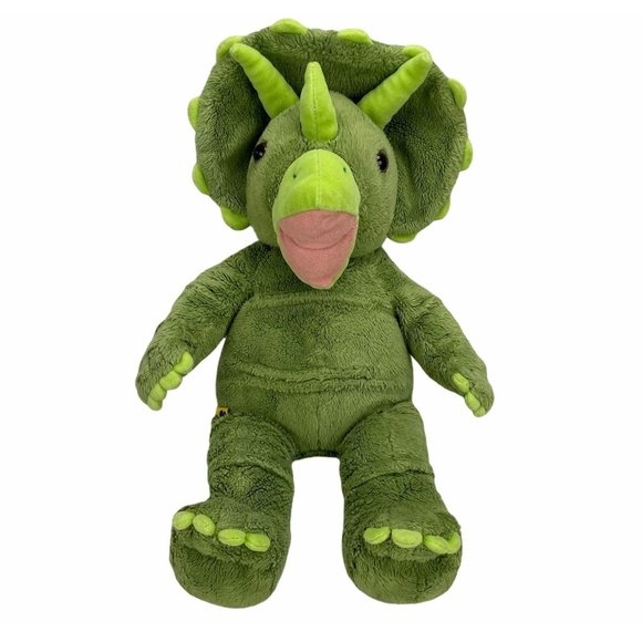 Build A Bear Green Triceratops Dinosaur 18" Plush Stuffed Animal BABW Retired - Picture 1 of 5